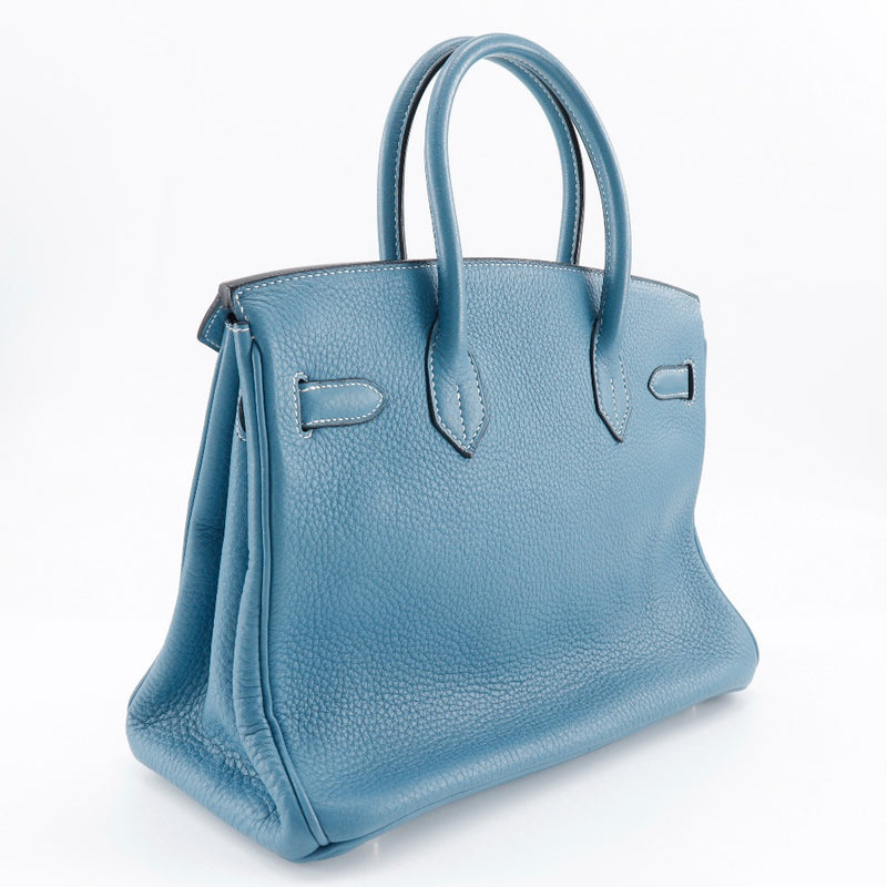 [Hermes] Hermes Birkin 30 핸드백 트라이 yyoy Lemance Blue Zene Silver Bracket □ H- 구식 핸드 빌 A5 벨트 브래킷 Birkin 30 Ladies A Rank