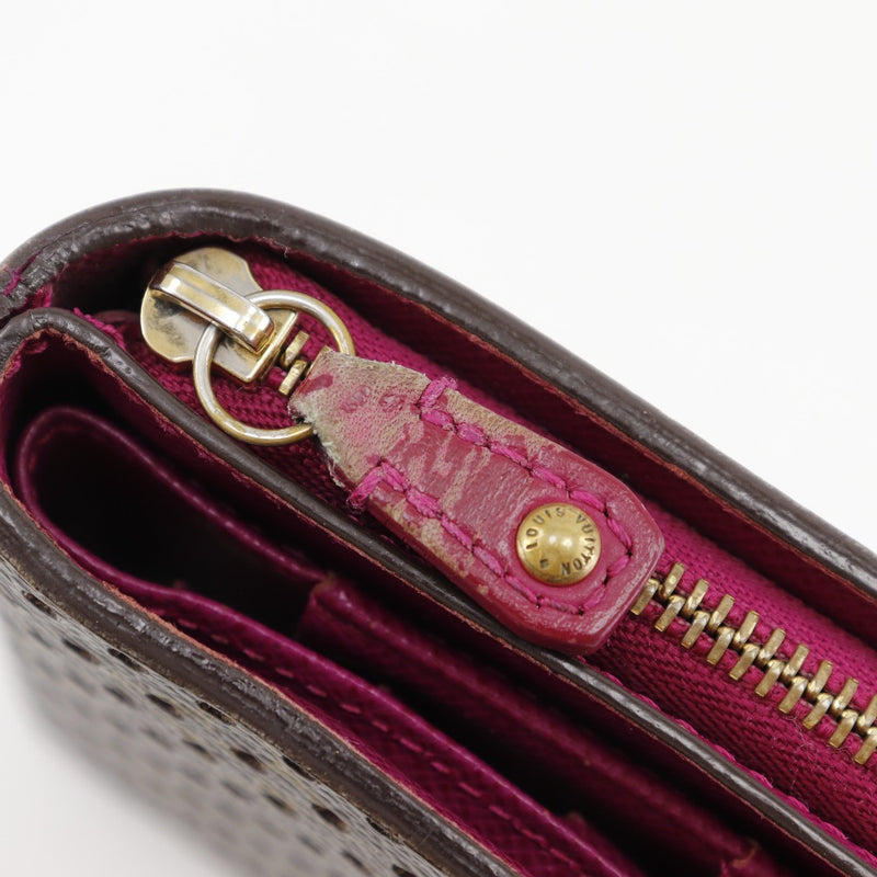 [Louis Vuitton]LOUIS VUITTON Monograma de billetera compacta zip bi -fold ・Perfo M95188 Monogram Canvas Fuchsha Tea/Pink MI0036 Botón Snap Botón COMPACTO COMPACTO Damas