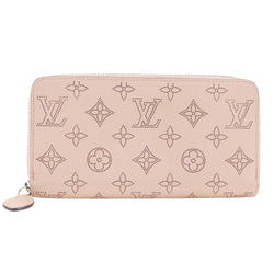 [路易威登]LOUIS VUITTON Zippi Wallet长钱包M61868会标木兰木兰粉红色Zippy Wallet女士A级