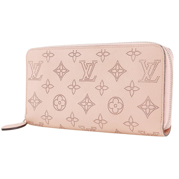 【LOUIS VUITTON】ルイ・ヴィトン
 ジッピーウォレット 長財布
 M61868 モノグラムマヒナ マグノリア ピンク ファスナー Zippy wallet レディースA-ランク