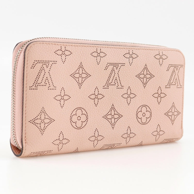 [Louis Vuitton] Louis Vuitton portefeuille zippy portefeuille long M61868 Monogram Mahina Magnolia Pink Fastener Zippy Wallet Dames A-Rank