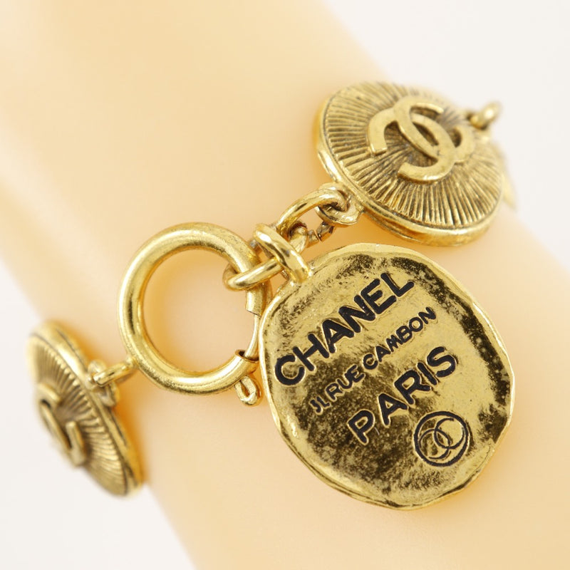 [Chanel] Chanel COCO Mark Bracelet 31 chapado de oro vintage de rue Cámbon aproximadamente 40 g de Coco Mark Ladies