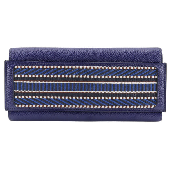 [HERMES] Hermes 
 Passan Long Sangle Caval Purse
 Epsom Blue C engraved flap PASSAN LONG SANGLE CAVAL Ladies A+Rank