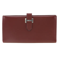 [HERMES] Hermes 
 Bean Purse
 Calfskin Wine Red □ D engraved beltHardware Bean ladies