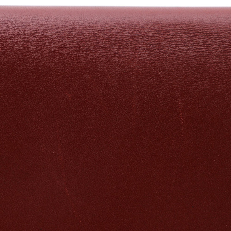 [HERMES] Hermes Bean Purse Calfskin Wine Red □ D engraved beltHardware Bean ladies