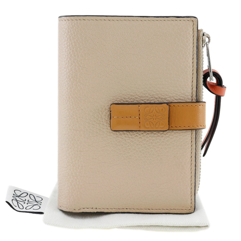 [Loewe] Loebe Barty Vertical Portefeuille Small Portefeuille veau beige / bouton-instant rose portefeuille verticale petite