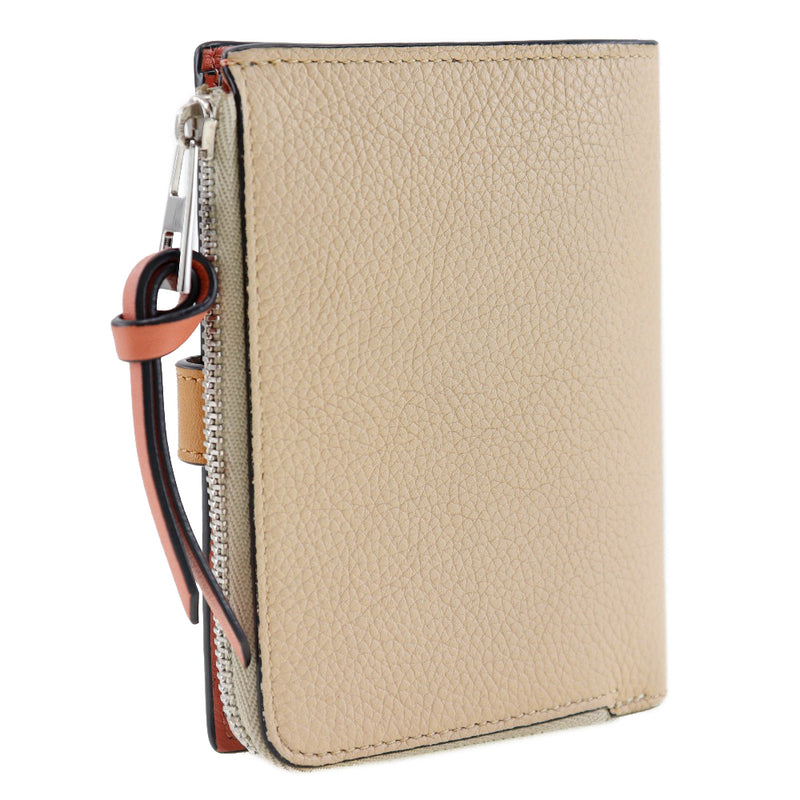 [Loewe] Loebe Barty Vertical Portefeuille Small Portefeuille veau beige / bouton-instant rose portefeuille verticale petite