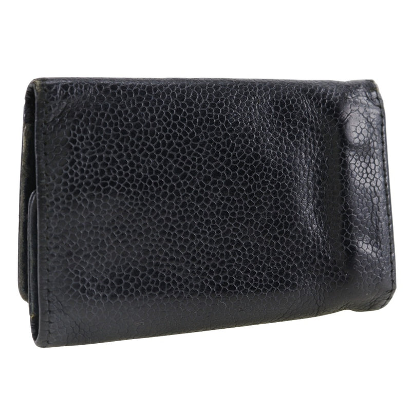 [Chanel] Chanel 
 COCO Mark Caso clave 
 Caviar Skin Black Snap Button Coco Mark Ladies B-Rank