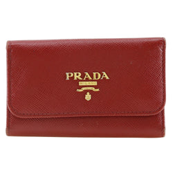 [Prada] Prada Key Case Safiano Red Snap Button Mesdames