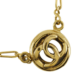 [CHANEL] Chanel COCO Mark Necklace Vintage Plated Gold Approximately 7.3g Coco Mark Ladies