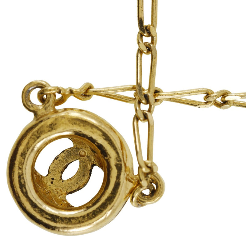 [CHANEL] Chanel COCO Mark Necklace Vintage Plated Gold Approximately 7.3g Coco Mark Ladies