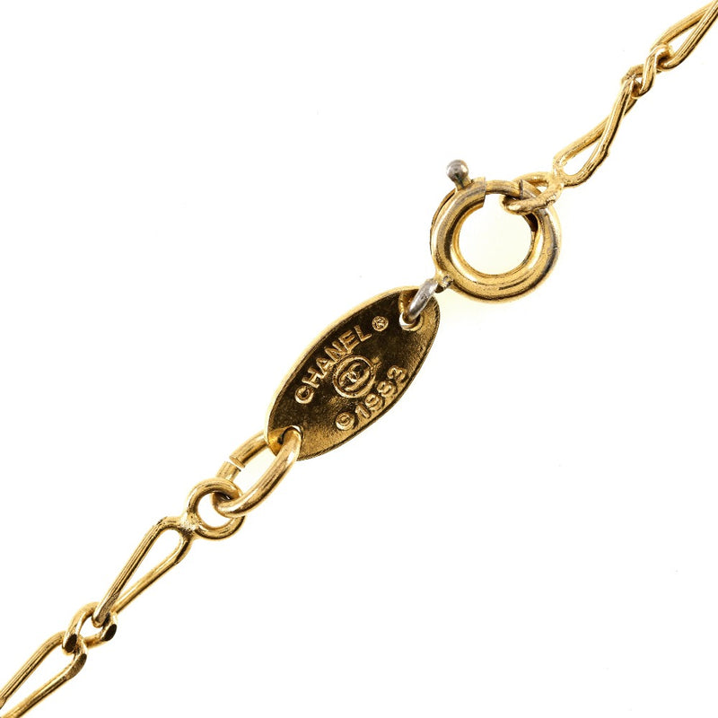 [CHANEL] Chanel COCO Mark Necklace Vintage Plated Gold Approximately 7.3g Coco Mark Ladies