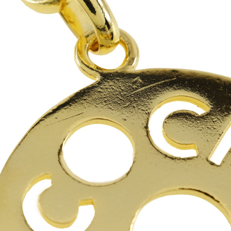 [Chanel] Chanel Round Logo Collier Vintage Gold Plating Environ 168g Round Logo Dames A-Rank