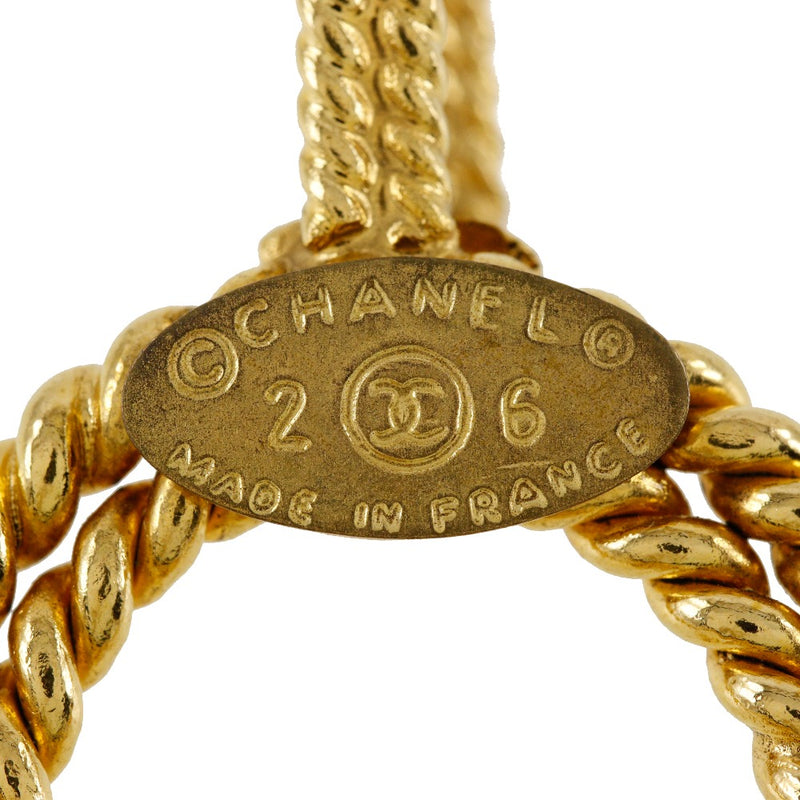 [Chanel] Chanel Collier à anneau à double chaîne Vintage Gold Placing 26 gravé environ 116 g à double chaîne anneau dames un rang