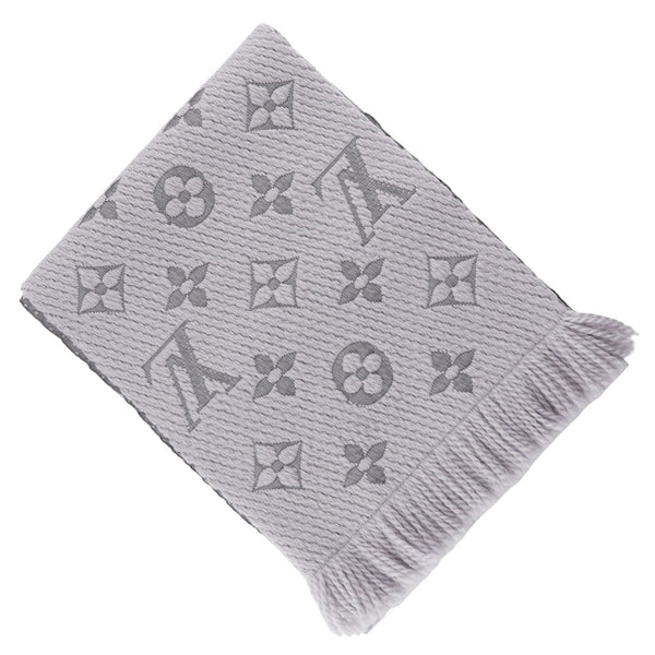 [Louis Vuitton]LOUIS VUITTON
 Escharp Logo Mania Muffler 
 Wool x Silk Gliperuru Gray GM0168 Escalp Logo Mania Unisex A Rank