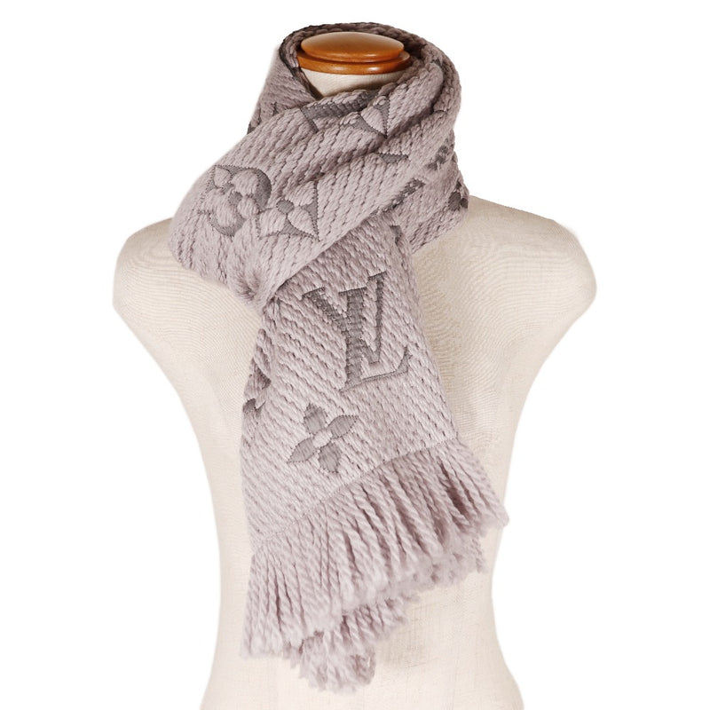 [Louis Vuitton]LOUIS VUITTON
 Logotipo de Escharp Muffler de manía 
 Lana x seda gliperuru gris gm0168 logo escalp manía unisex un rango