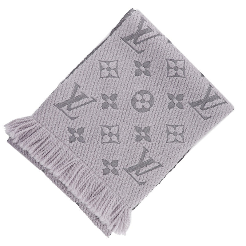 [Louis Vuitton]LOUIS VUITTON
 Logotipo de Escharp Muffler de manía 
 Lana x seda gliperuru gris gm0168 logo escalp manía unisex un rango