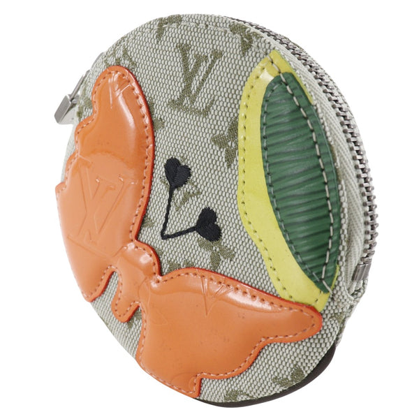 [Louis Vuitton] Louis Vuitton Controlled Port Monet / Roncin Case M92271 Monogram Mini Canvas Khaki Mi0062 Gravure Fastener Comte Duté Porto Monnaie Long Long Long Ranks A-Rank