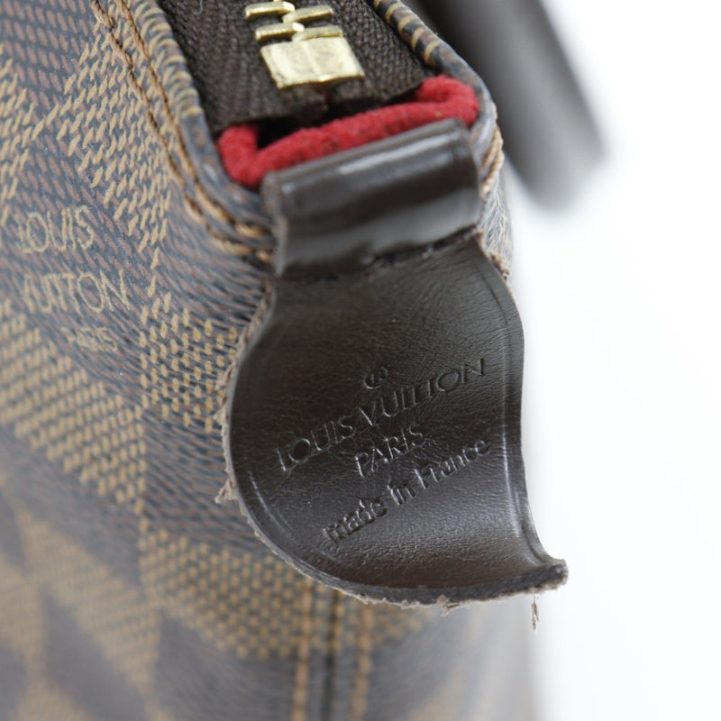 【LOUIS VUITTON】ルイ・ヴィトン
 サレヤPM トートバッグ
 N51183 ダミエキャンバス 茶 VI4047刻印 肩掛け 手提げ A5 ファスナー Saleya PM レディースA-ランク