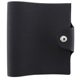 [HERMES] Hermes Uris Mini Notebook Cover Cover Togo Black B -engraved Snap button Ulysse mini Unisex A rank