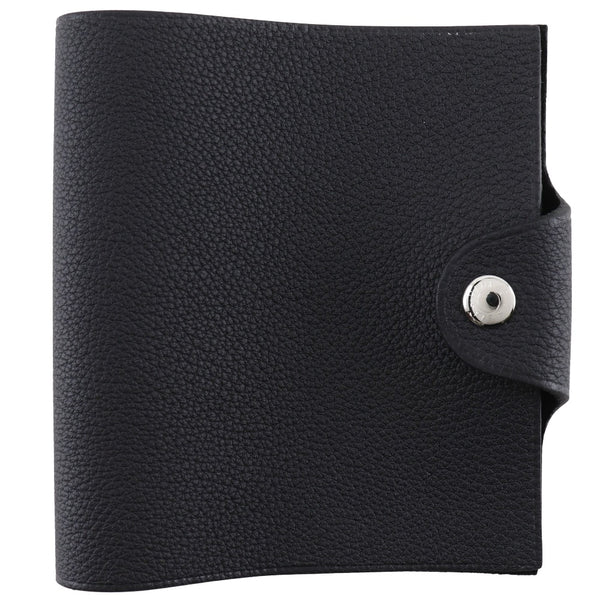 [HERMES] Hermes Uris Mini Notebook Cover Cover Togo Black B -engraved Snap button Ulysse mini Unisex A rank