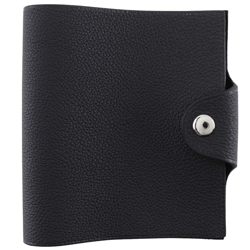 [Hermes] Hermes Uris Mini Notorbook Cover Cover Togo Black B -Botón SNAP Engravado Ulysse Mini Unisex A Rank