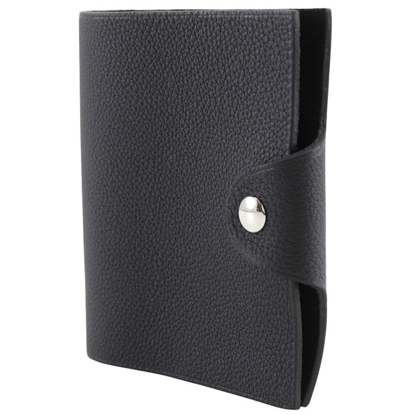 [HERMES] Hermes 
 Yuris mini notebook cover 
 Note Cover Togo Black B -engraved Snap button Ulysse mini Unisex A Rank