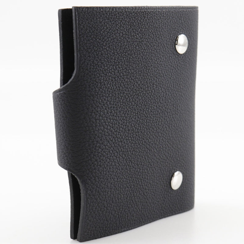 [HERMES] Hermes Uris Mini Notebook Cover Cover Togo Black B -engraved Snap button Ulysse mini Unisex A rank