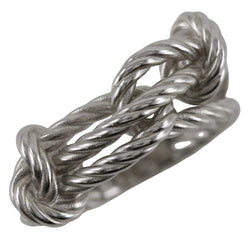 [Hermes] Hermes 
 Cordage 21 Anillo / anillo 
 Plata de metal aproximadamente 9.0g Cordage Men A Rank