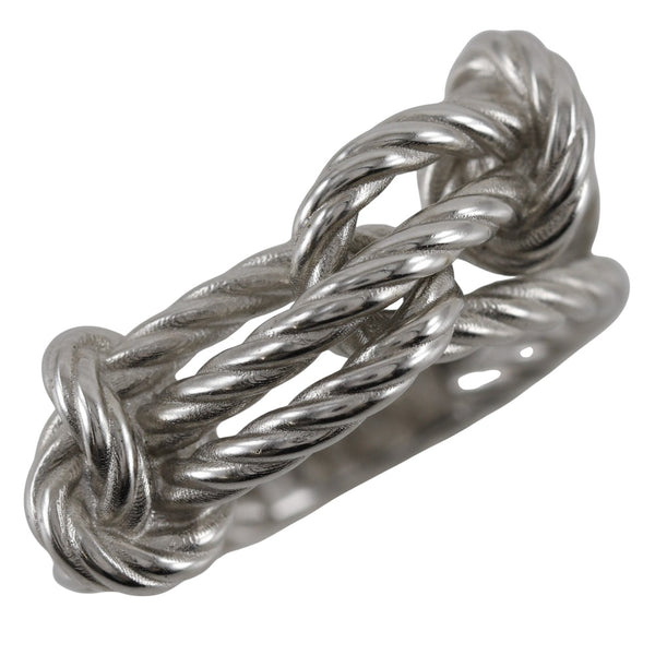 [Hermes] Hermes 
 Cordage 21 Anillo / anillo 
 Plata de metal aproximadamente 9.0g Cordage Men A Rank