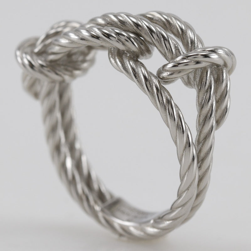 [Hermes] Hermes 
 Cordage 21 Anillo / anillo 
 Plata de metal aproximadamente 9.0g Cordage Men A Rank