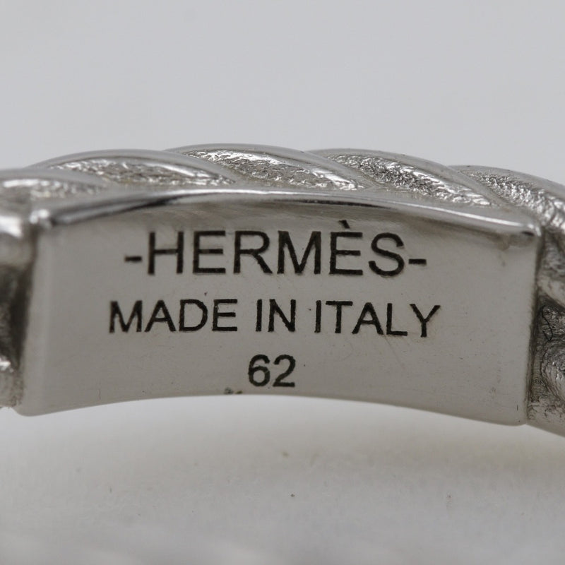 【HERMES】エルメス
 コルダージュ 21号 リング・指輪
 金属製 シルバー 約9.0g Cordage メンズAランク