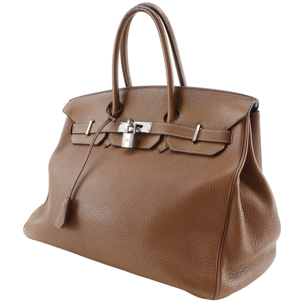 HERMES】エルメス バーキン35 ハンドバッグ トゴ ゴールド 茶 □I刻印 