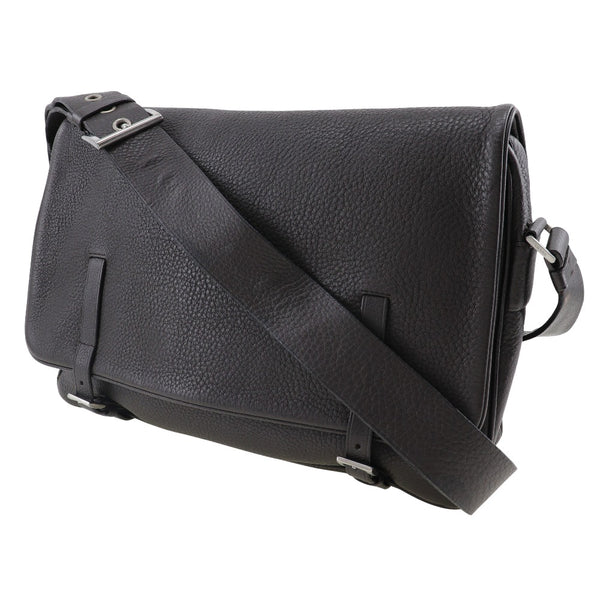 【PRADA】プラダ
 メッセンジャーバッグ ショルダーバッグ
 カーフ 茶 肩掛け A4 ベルト金具 Messenger bag メンズ