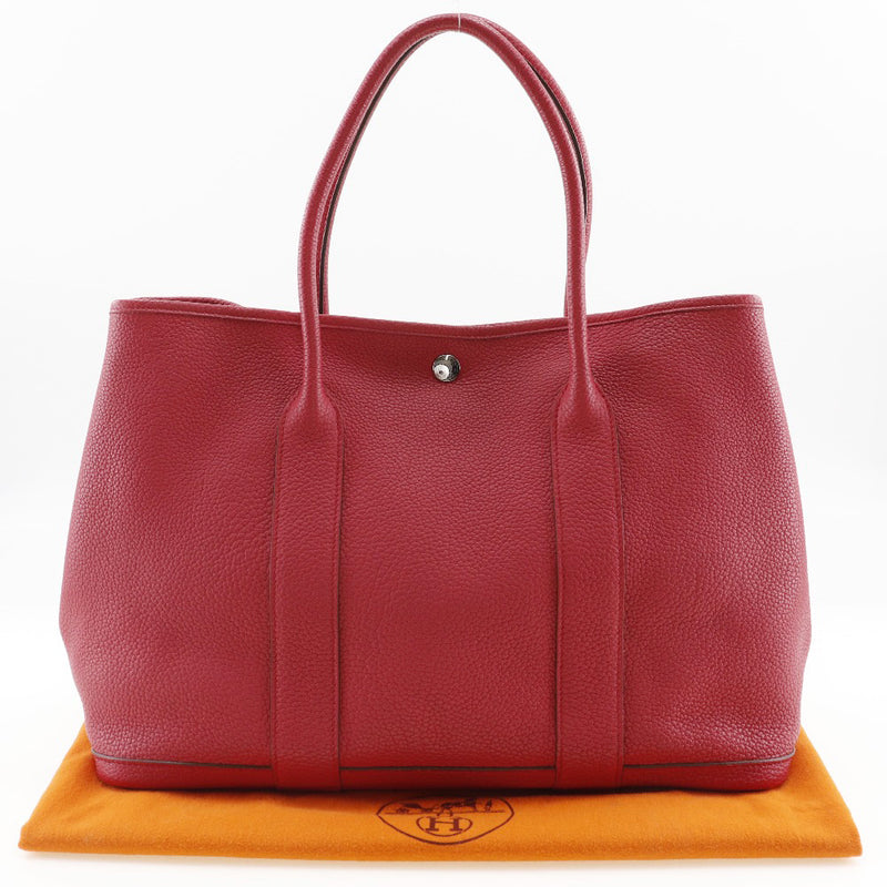 [Hermes] Hermes Garden Party PM Bag Negonda Bougainville Rojo □ P Handbag grabado A4 Botón Snap Button PM Damas A-Rank