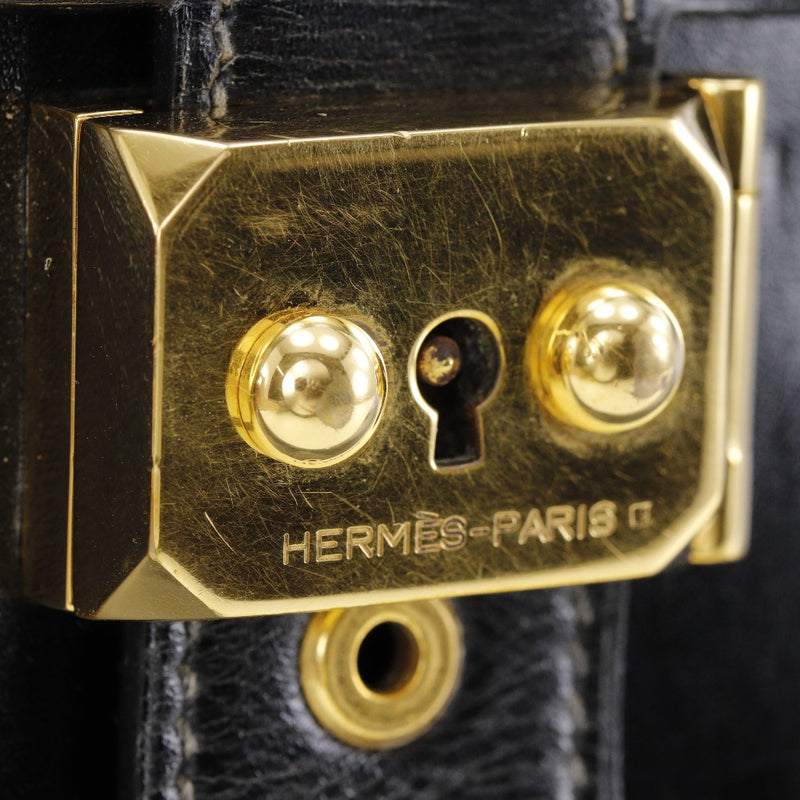 [Hermes] Hermes SacAdepesh 41 Bolsa de negocios Bajas de maletín Correo negro/dorado 〇t grabado A4 Pachinko Lock Sac Adepeche 41 Hombres