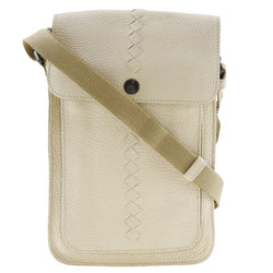 [BotTegaveneta]BOTTEGA VENETA Shoulder Bag Calfskin Off -white diagonal shoulder snap button men's