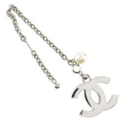 [Chanel] Chanel Coco Mark Key Holder Charm A17950 Metal x Fake Pearl Silver 02c Gravé Coco Mark Ladies