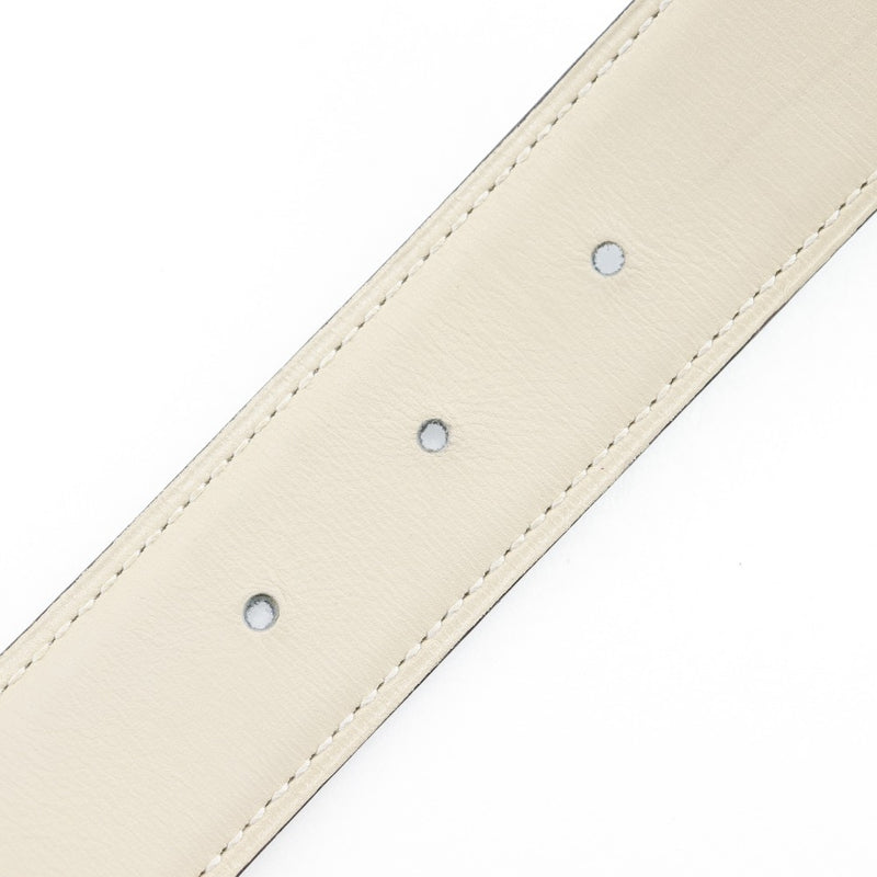 [HERMES] Hermes 
 Constance belt 
 Reversible Courchevel Light blue/off -white □ a engraved consTANCE Ladies