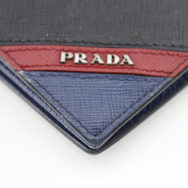 [Prada]PRADA Billetera larga 2mv836 safiano nero negros abiertos para hombres