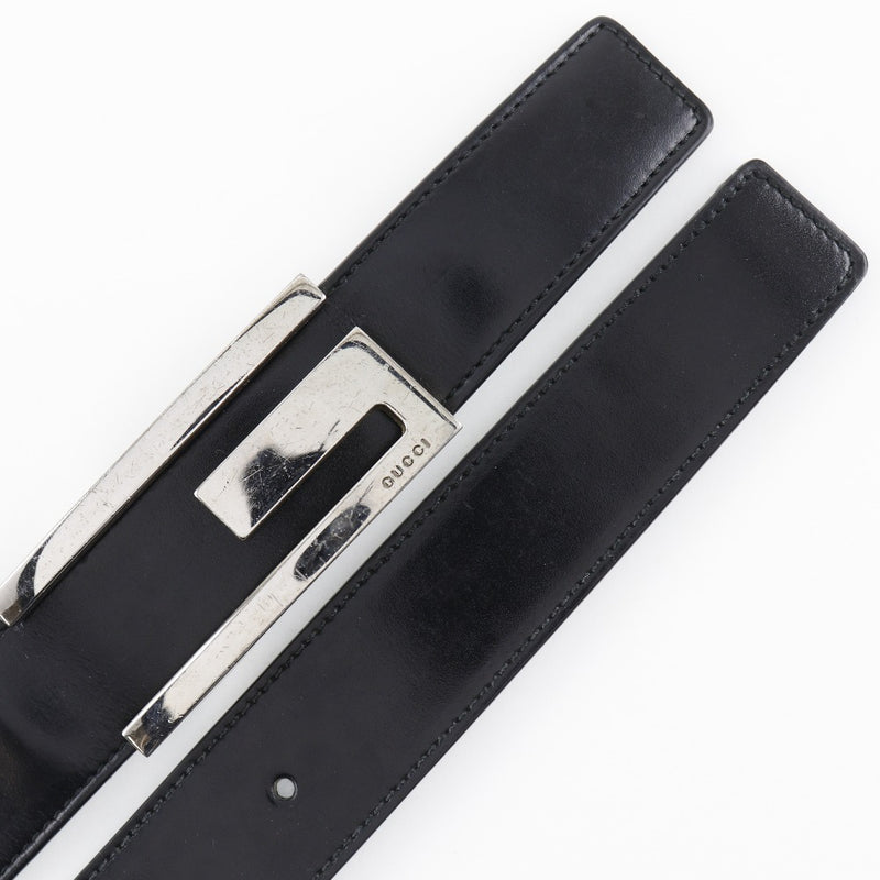 [GUCCI] Gucci Belt Calfskin Black men's