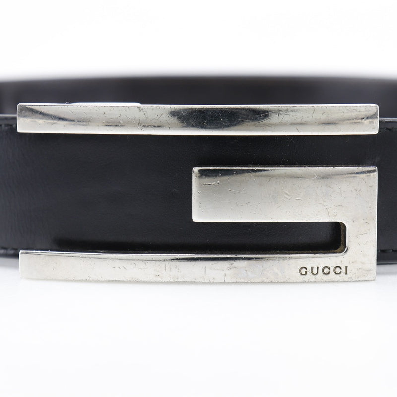 [GUCCI] Gucci Belt Calfskin Black men's