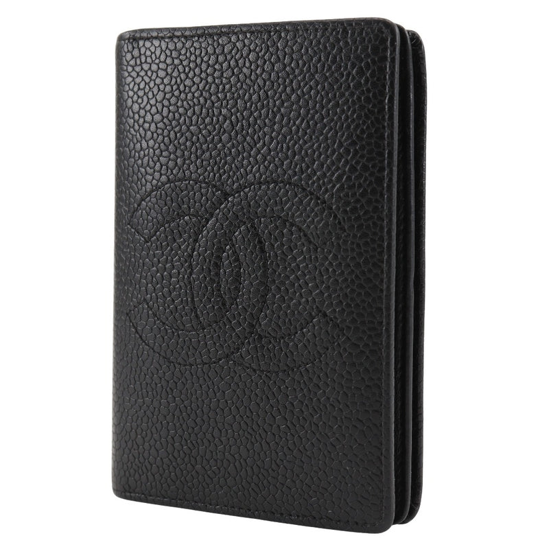 [CHANEL] Chanel COCO Mark Business card holder Card Case Caviar Skin Black Open COCO Mark Ladies B-Rank