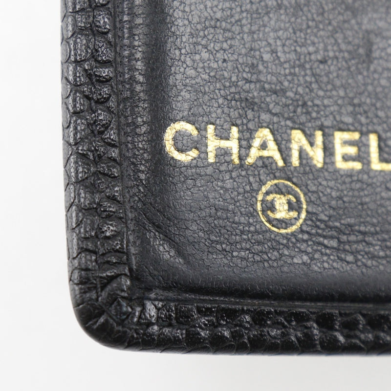 [CHANEL] Chanel COCO Mark Business card holder Card Case Caviar Skin Black Open COCO Mark Ladies B-Rank