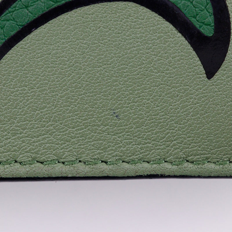 [LOEWE] Loewe Barbarium S Bi-Fold Wallet Calfskin Green Snap button Herbarium S Ladies