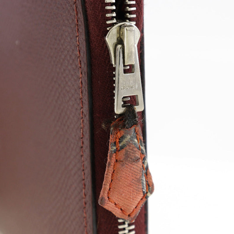 [HERMES] Hermes 
 Azaplong Silquin Purse
 Epsom Rouge Acheh Bordeaux □ R engraved Fastener AZAP LONG SILK INN Ladies