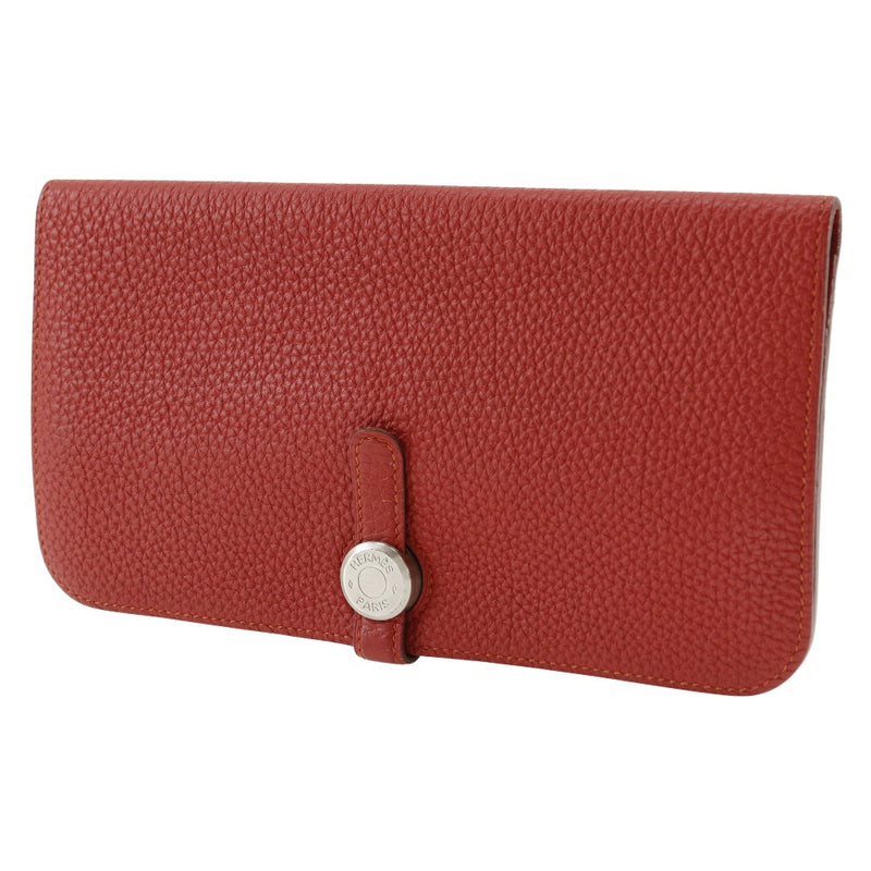 [HERMES] Hermes 
 Dogon long Purse
 Togo Red □ R engraved beltHardware Dogon Long Ladies