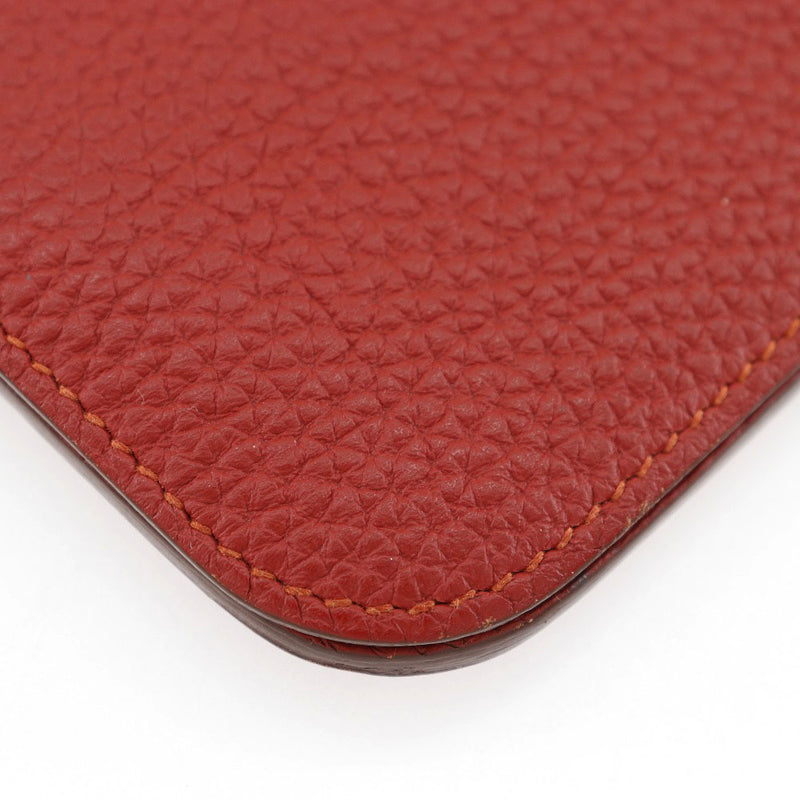 [HERMES] Hermes 
 Dogon long Purse
 Togo Red □ R engraved beltHardware Dogon Long Ladies