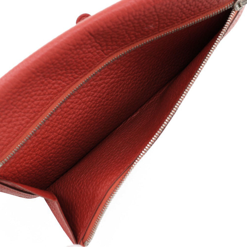 [Hermes] Hermes 
 Billetera dogon larga 
 Togo Red □ R Grabado grabado Dogon Damas largas