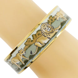 [HERMES] Hermes 
 Emaille GM Bangle 
 Shichiho ware lion Plated Gold Approximately 40g Emailgm Ladies